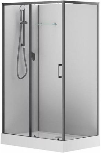 Душевая кабина Aquanet Passion Evo 120L (черный) - изображение в каталоге