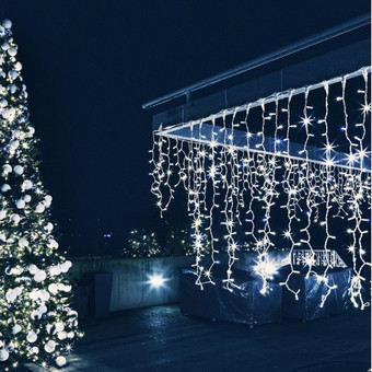 Новогодняя гирлянда Евросвет 100-101 (белый с эффектом мерцания) – изображение в каталоге