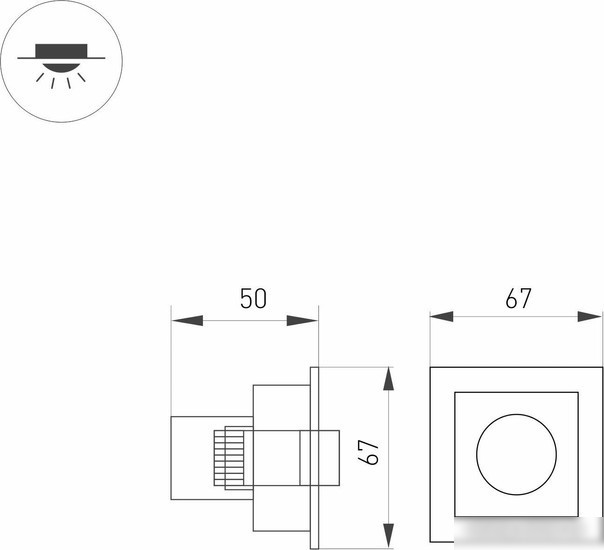 Точечный светильник Arlight MS-ORIENT-BUILT-TURN-TC-S67x67-3W Warm3000 037206 – фото товара