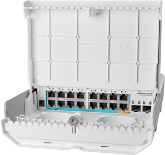 Управляемый коммутатор 3-го уровня Mikrotik netPower 15FR CRS318-1FI-15FR-2S-OUT – изображение в каталоге