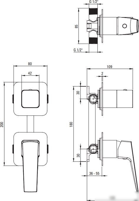 Смеситель Deante Blur BQL D44P - фото товара
