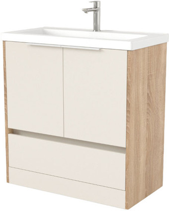 Дабер Тумба под умывальник 017 Тобага/Эридан 80 Т17.8Т.0.18Б (бежевый/дуб бардолино/ручка белая) – изображение в каталоге