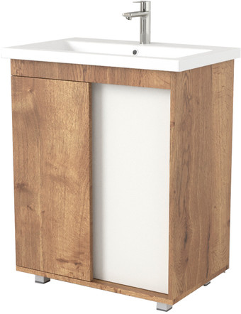 Дабер Тумба с умывальником 013 Cersanit Como 70 Т13.7C.0.21 (дуб галифакс/белый) – изображение в каталоге