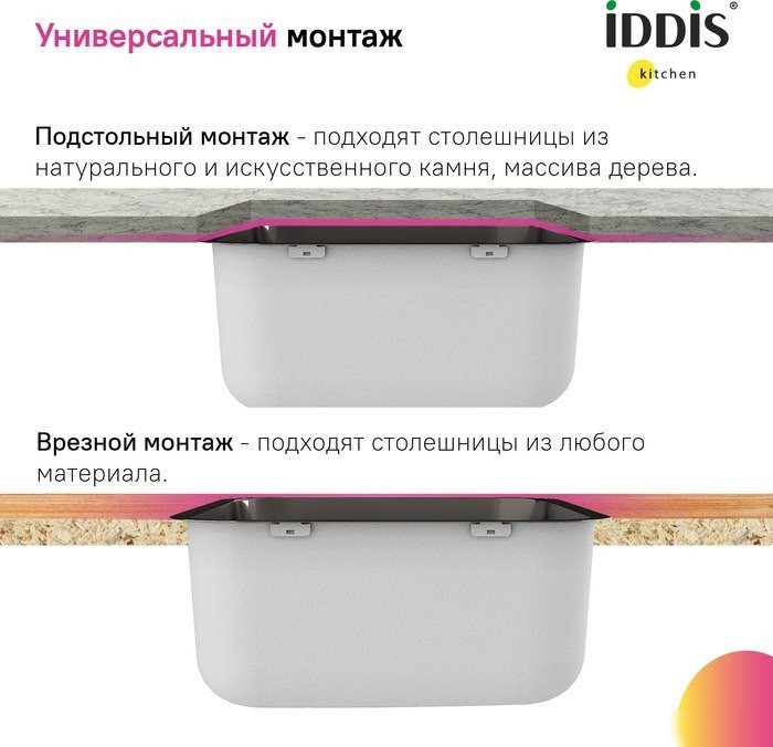 Кухонная мойка IDDIS Mate MAT44GMi77 - фото товара