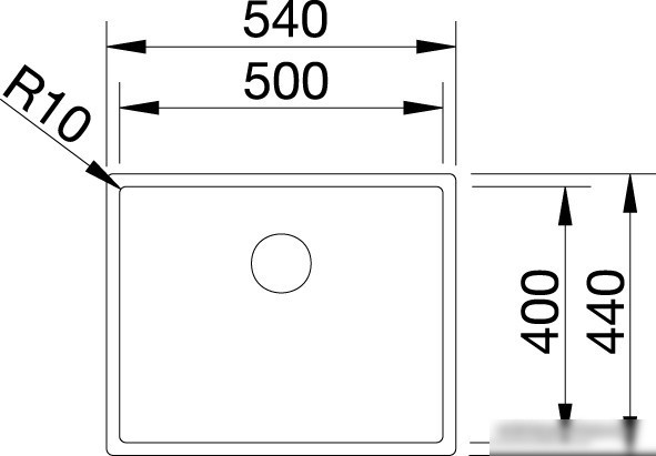 Кухонная мойка Blanco Claron 500-U Durinox 523386 - фото товара