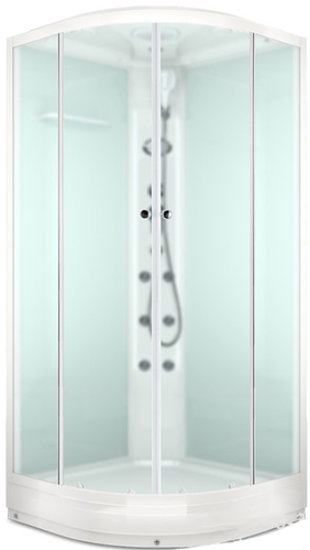 Душевая кабина Domani-Spa Delight 88 (белый/сатин/матированное стекло) - изображение в каталоге