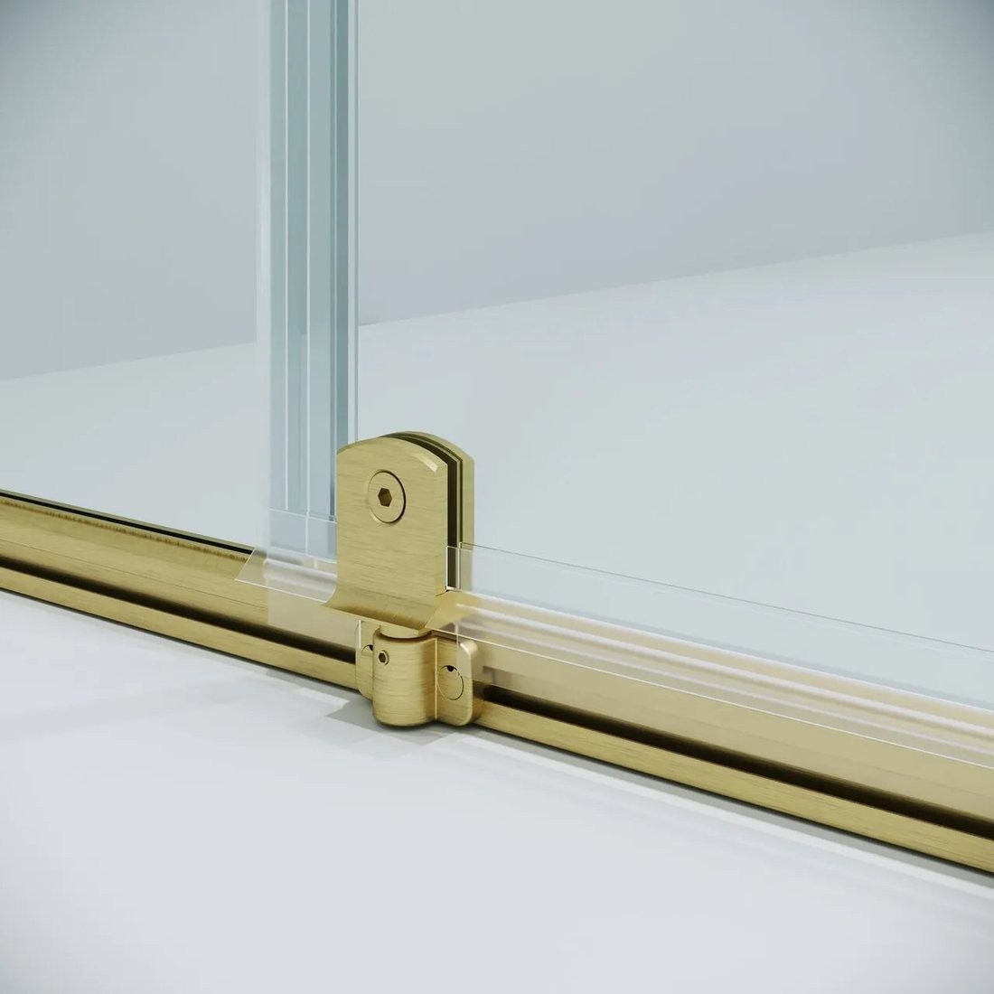 Душевая дверь Niagara Nova NG-45-9ASG 90х195 (золото сатин/прозрачное стекло) - фото товара