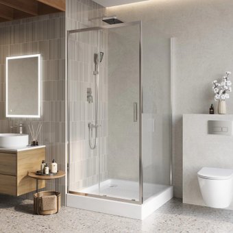 Душевой уголок BelBagno LUCE-A-1-100/100-C-Cr - изображение в каталоге