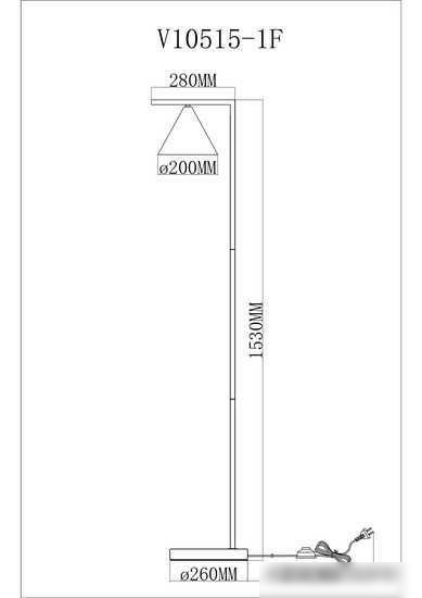 Торшер Moderli Omaha V10515-1F – фото товара