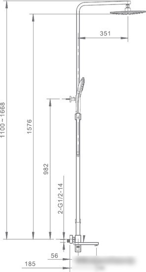 Душевая система Gappo G2417-6 - фото товара
