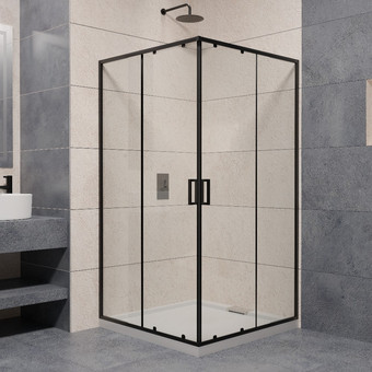 Душевой уголок RGW PA-030B 350803000-14 100x100 (черный/прозрачное стекло) - изображение в каталоге