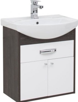 Aquanet Тумба Грейс 60 с умывальником Элеганс 600 (дуб кантербери/белый) – изображение в каталоге