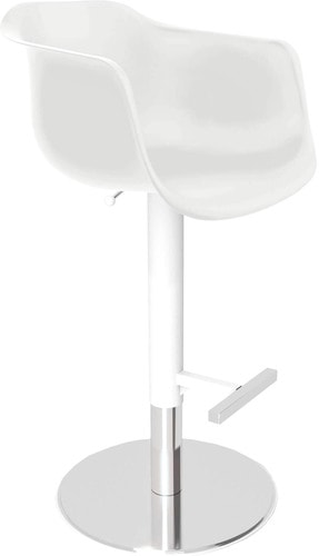 Стул с подлокотниками Sheffilton SHT-ST31/S128 (белый/хром/белый муар) – изображение в каталоге