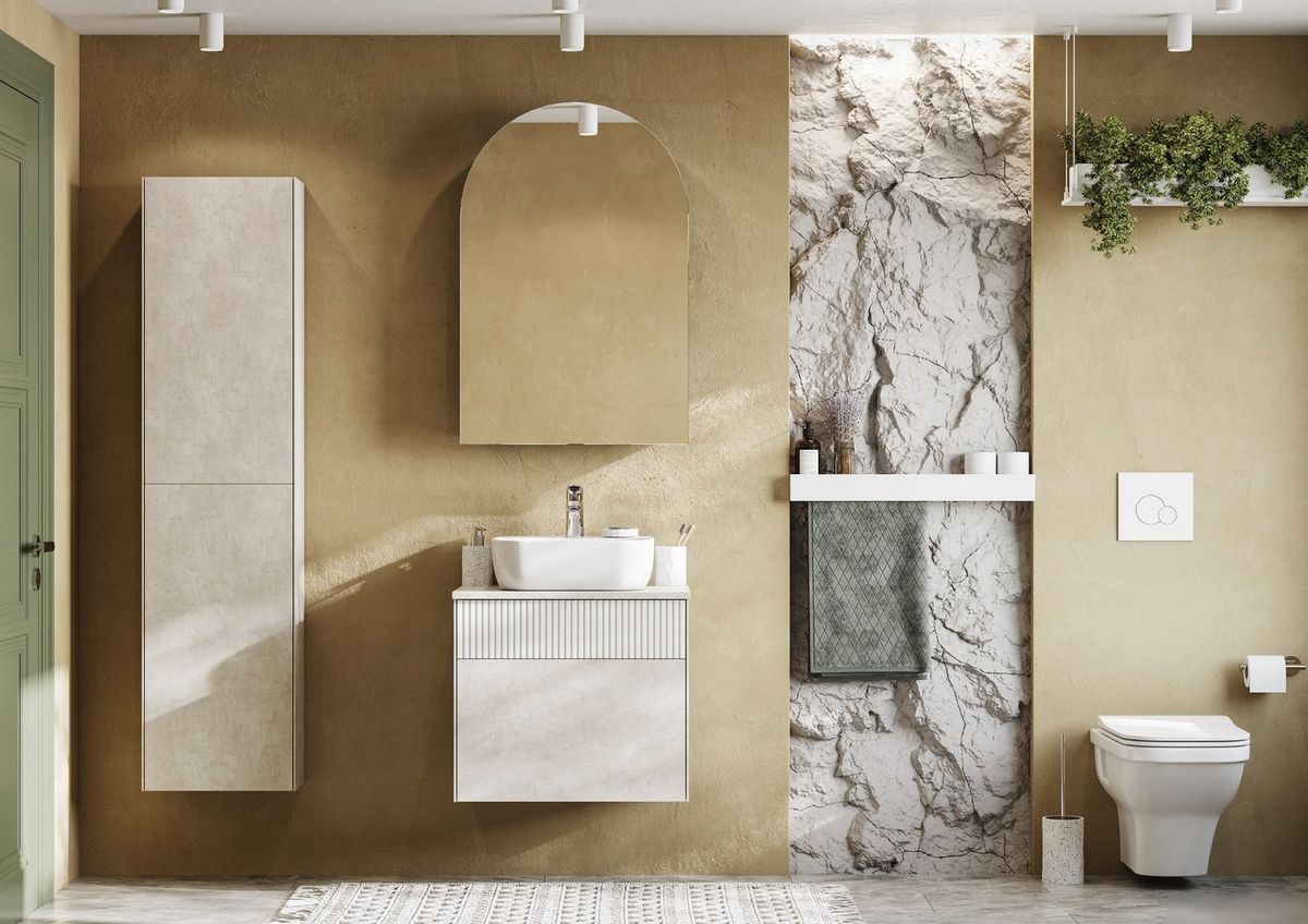 Акватон Шкаф с зеркалом для ванной Санта-Барбара 60 1A286402CB82R – фото товара