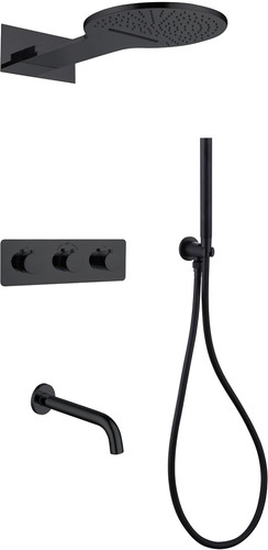 Душевая система Abber Wasser Kreis AF8150B (черный матовый) - изображение в каталоге
