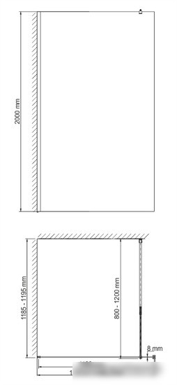 Душевая стенка Wasserkraft Abens 20W40 - фото товара