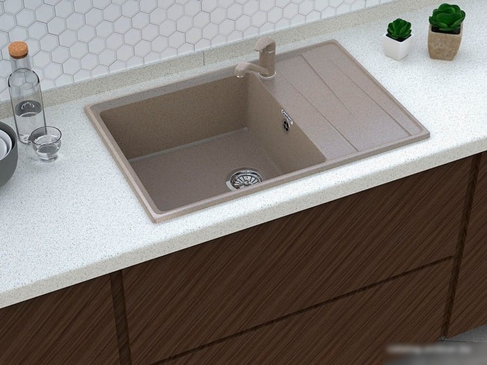 Кухонная мойка GranFest GF-LV-760L (иней) - фото товара