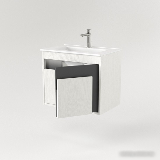 Дабер Тумба под умывальник 016 WeltWasser Deilbach 7517-60 Т16.6W.0.20_light (с подсветкой, белый древесный/серый) – фото товара