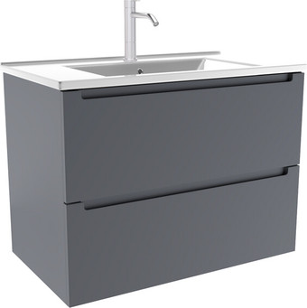 ЗОВ Тумба с умывальником Дион 90 D90LAFM7015MKV5-OL90 (графит матовый) – изображение в каталоге