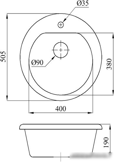 Кухонная мойка БелЭворс Nika (антрацит) - фото товара