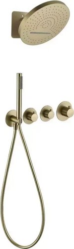 Душевая система Grocenberg GB5020 с термостатом (золото матовый) - изображение в каталоге