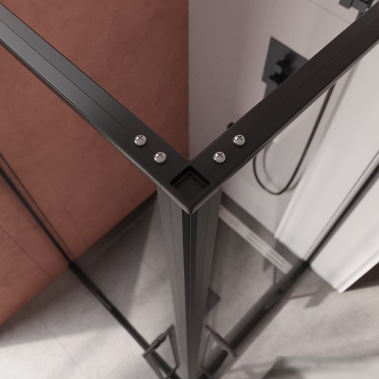 Душевой уголок Cezares LINER-A-2-90-C-NERO - фото товара