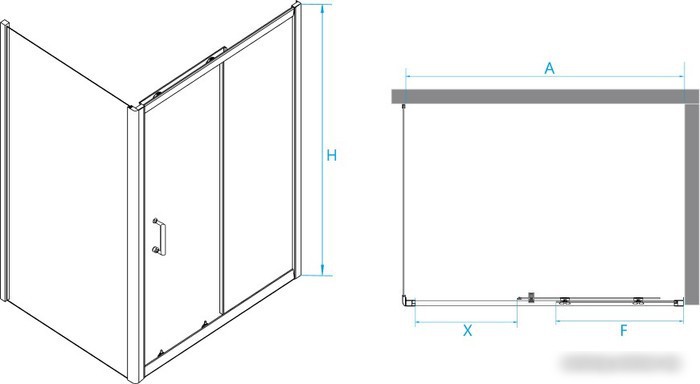 Душевой уголок RGW PA-74B (PA-14B + Z-050-2B) 410874129-14 120x90 (черный/прозрачное стекло) - фото товара