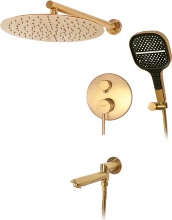 Душевая система Hansberge H6095 (золото матовый) - изображение в каталоге