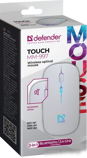 Мышь Defender Touch MM-997 (белый) – фото товара