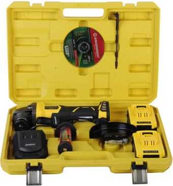 Угловая шлифмашина Hanskonner HAG18125BL (с 2-мя АКБ, кейс) – изображение в каталоге