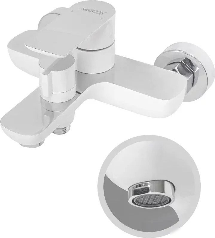 Комплект смесителей Hansberge H7099 (белый хром) - фото товара