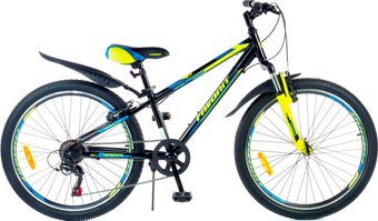 Велосипед Favorit Mateo 24MDA MAT24MD12BK-AL (черный/желтый) – изображение в каталоге
