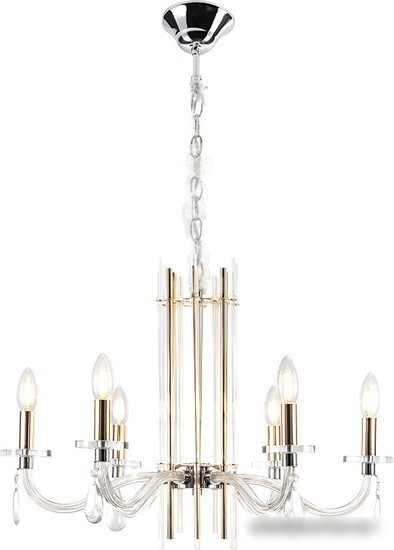 Подвесная люстра Crystal Lux AURELIO SP6 GOLD+CHROME – фото товара