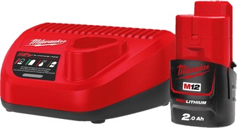 Аккумулятор с зарядным устройством Milwaukee M12 M12NRG-201 4933451900 (12В/2 Ач + 12В) – изображение в каталоге