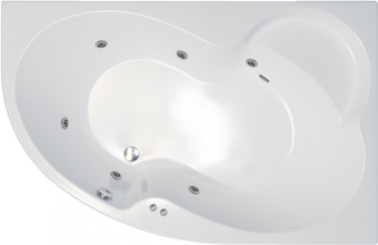 Ванна Triton Мари 170x110 L Базовая Flat (с гидромассажем) - изображение в каталоге