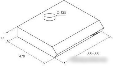 Кухонная вытяжка Jetair Light WH/F/50 PRF0094427A - фото товара