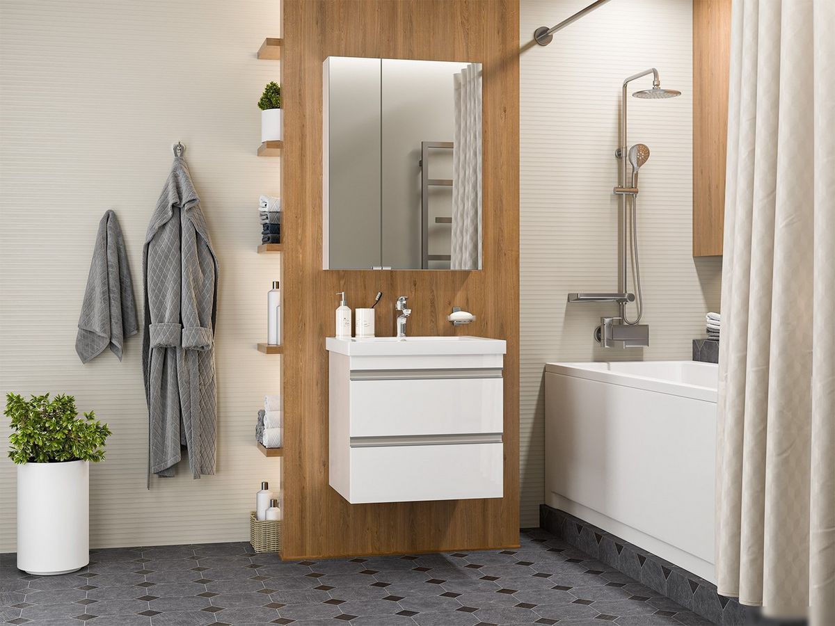 Misty Тумба под умывальник Ингрид 60 П-Инг-01060-011П2Я – фото товара