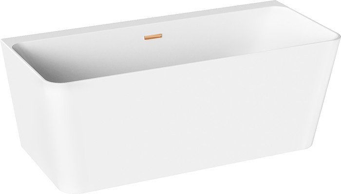 Ванна Wellsee Bromance 170x78 231601004 (пристенная ванна белый глянец, экран, ножки, сифон-автомат золото) - фото товара