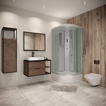 Душевая кабина Niagara NG-3302-14P 100x100x215 (матовое стекло) - изображение в каталоге