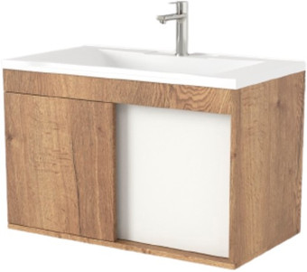 Дабер Тумба под умывальник 014 Andrea Elen 80 Т14.8А.0.21 (дуб галифакс/белый) – изображение в каталоге