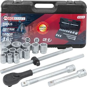 Универсальный набор инструментов ForceKraft FK-6141-9 (64494) – изображение в каталоге