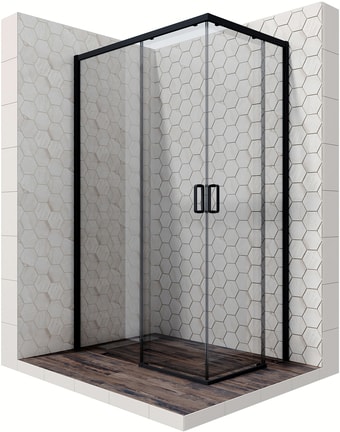 Душевой уголок Ambassador Queen Black 11011205L 120х80 - изображение в каталоге