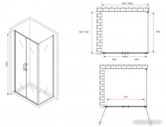 Душевой уголок Abber Sonnenstrand AG04100C-S70 - фото товара