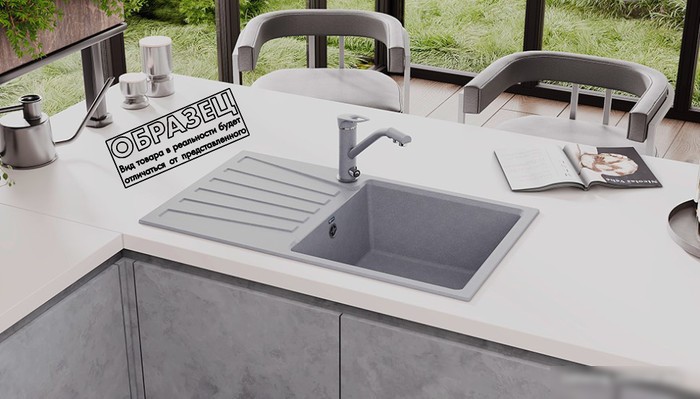 Кухонная мойка Ulgran U-703 (328 бежевый) - фото товара