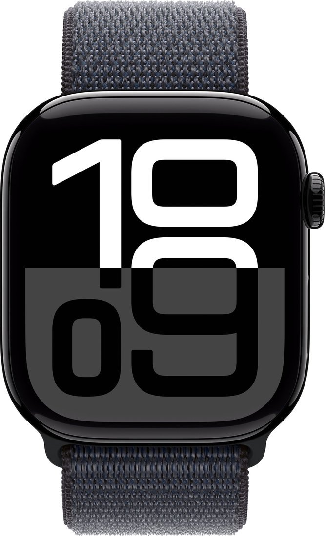 Умные часы Apple Watch Series 10 46 мм (алюминиевый корпус, черный/темно-серый, нейлоновый ремешок) – фото товара