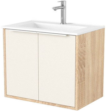 Дабер Тумба под умывальник 018 60 Т18.6.0.18Б (бежевый/дуб бардолино/ручка белая) – изображение в каталоге