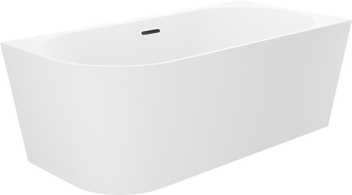 Ванна Wellsee Excellence Pro 170x75 28761103R (пристенная ванна (правая) белый глянец, экран, ножки, сифон-автомат матовый черный) - фото товара