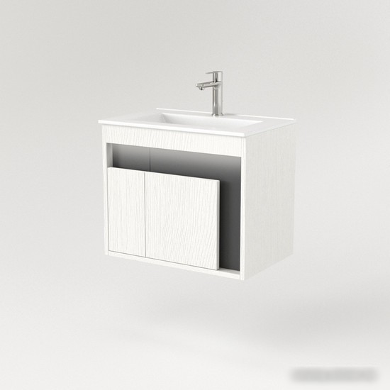 Дабер Тумба под умывальник 016 WeltWasser Deilbach 7517-60 Т16.6W.0.20_light (с подсветкой, белый древесный/серый) – фото товара