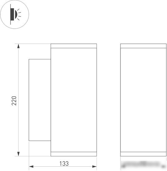 Уличный настенный светильник Arlight LGD-FORMA-WALL-TWIN-R90-2x12W Day4000 032573 – фото товара