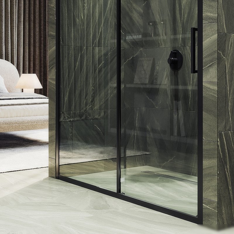 Душевая дверь MaybahGlass 195x120 MGD-1276-6 (бесцветный/черный) - фото товара